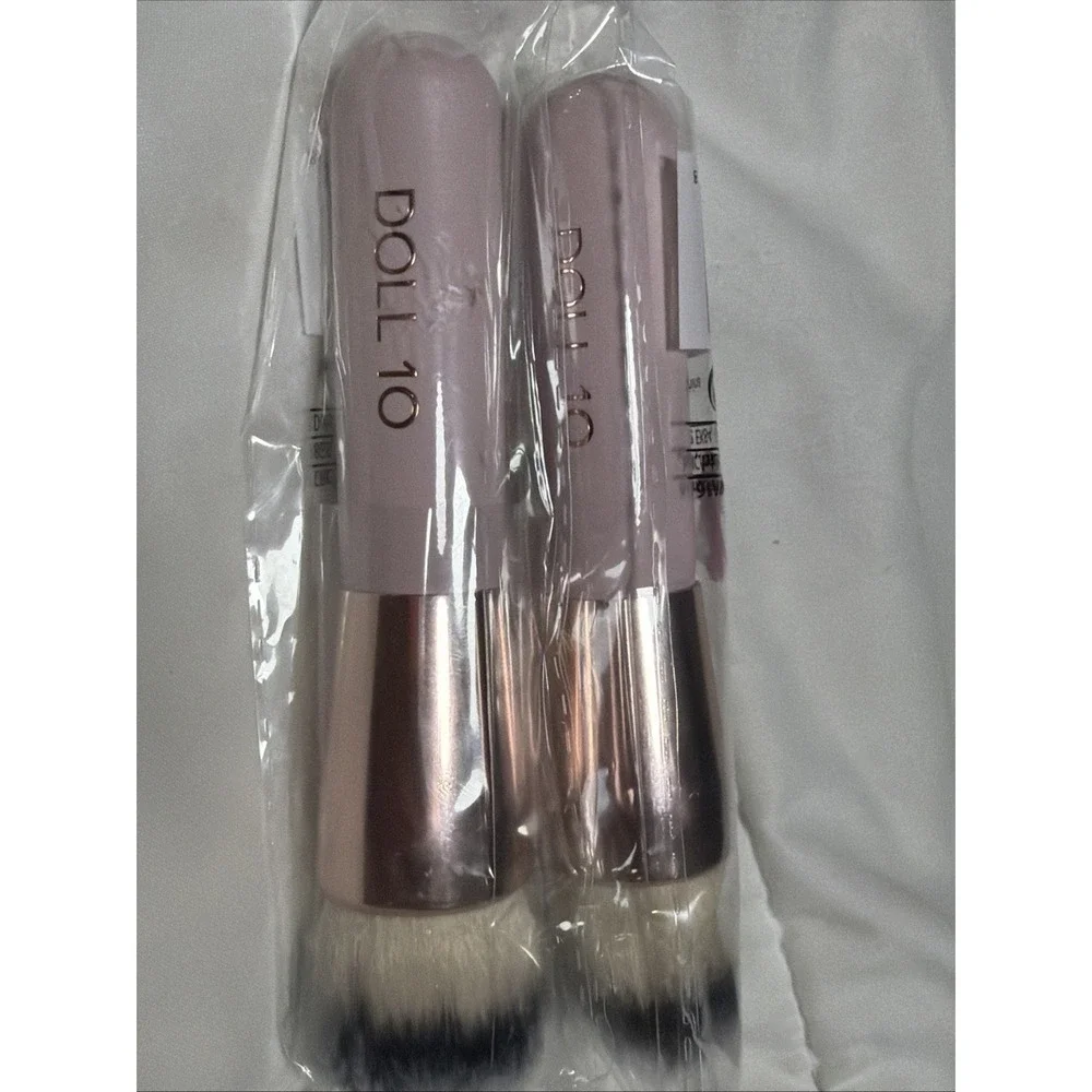 (2)Doll 10 Makeup Brush Foundation Blending Buffing Tool New Sealed